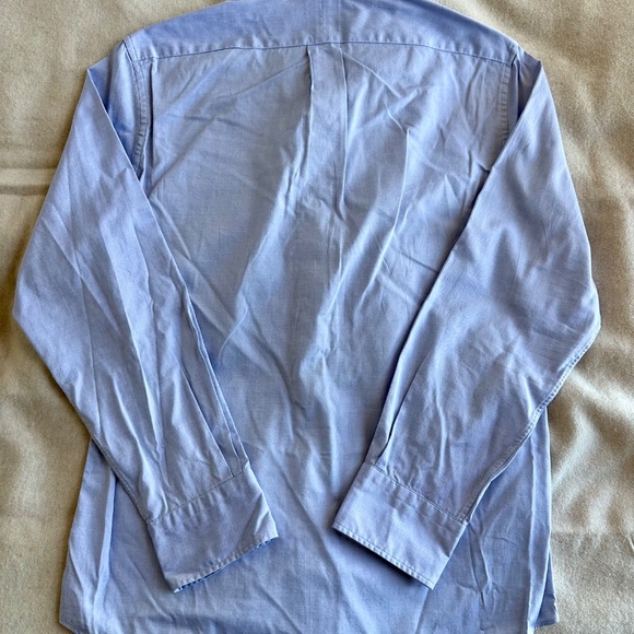 J. Crew Thomas Mason poplin button-down collar shirt in light blue - Picture 5 of 5